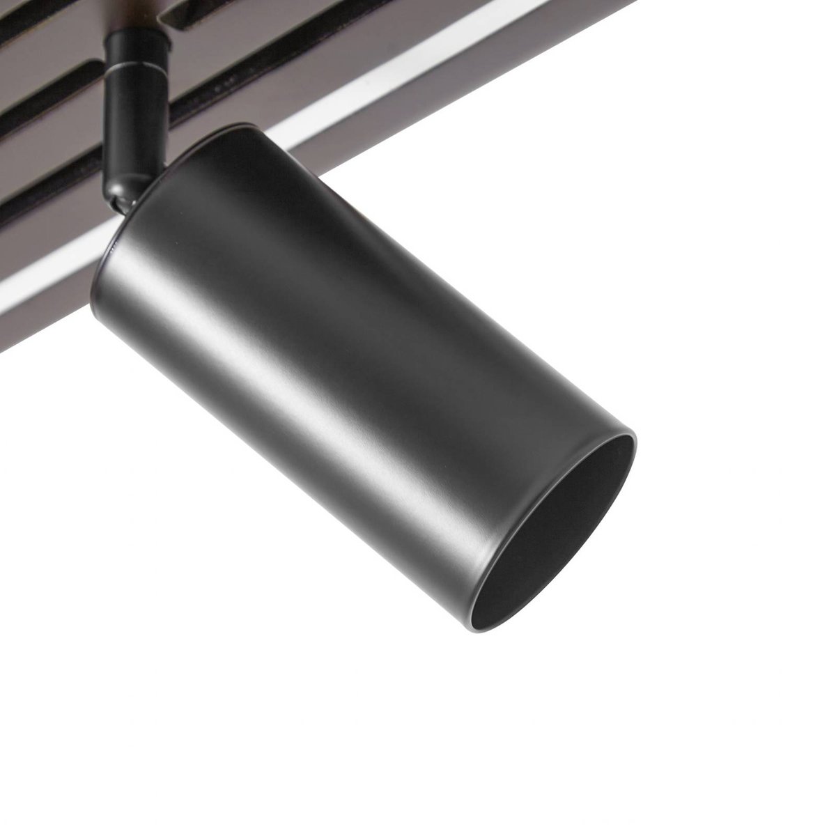 Plafonnier en bois moderneLED, Tiron bois foncé, noir, LUCANDE