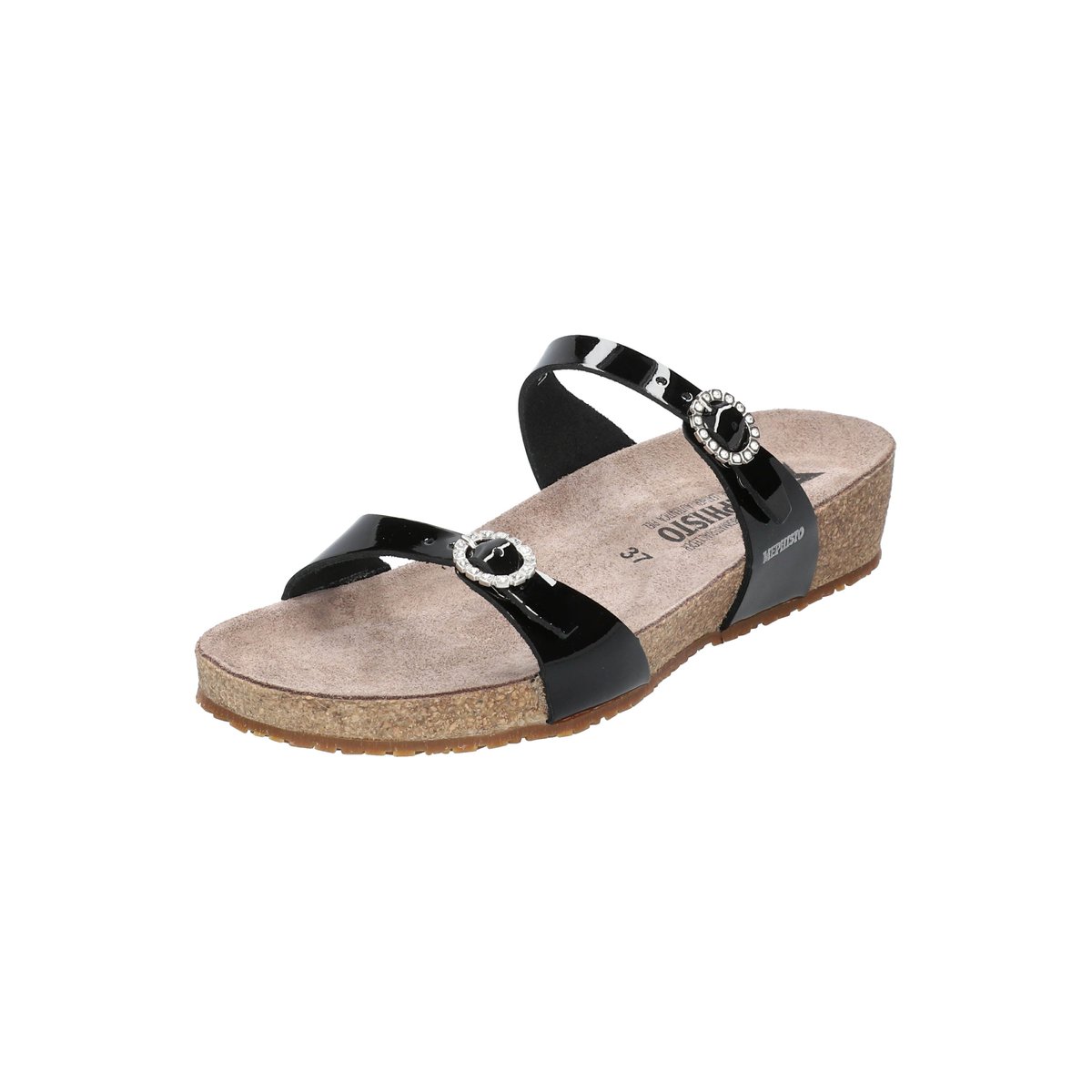 Sandales en cuir IDELYA noir 5142, MEPHISTO