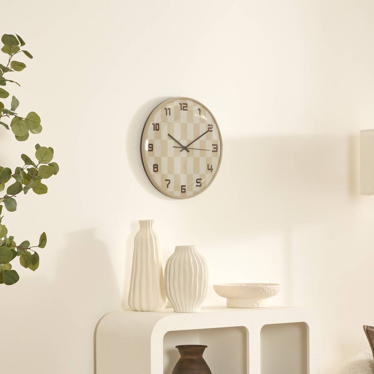 Horloge Larry D.36cm beige modèle b, ATMOSPHERA