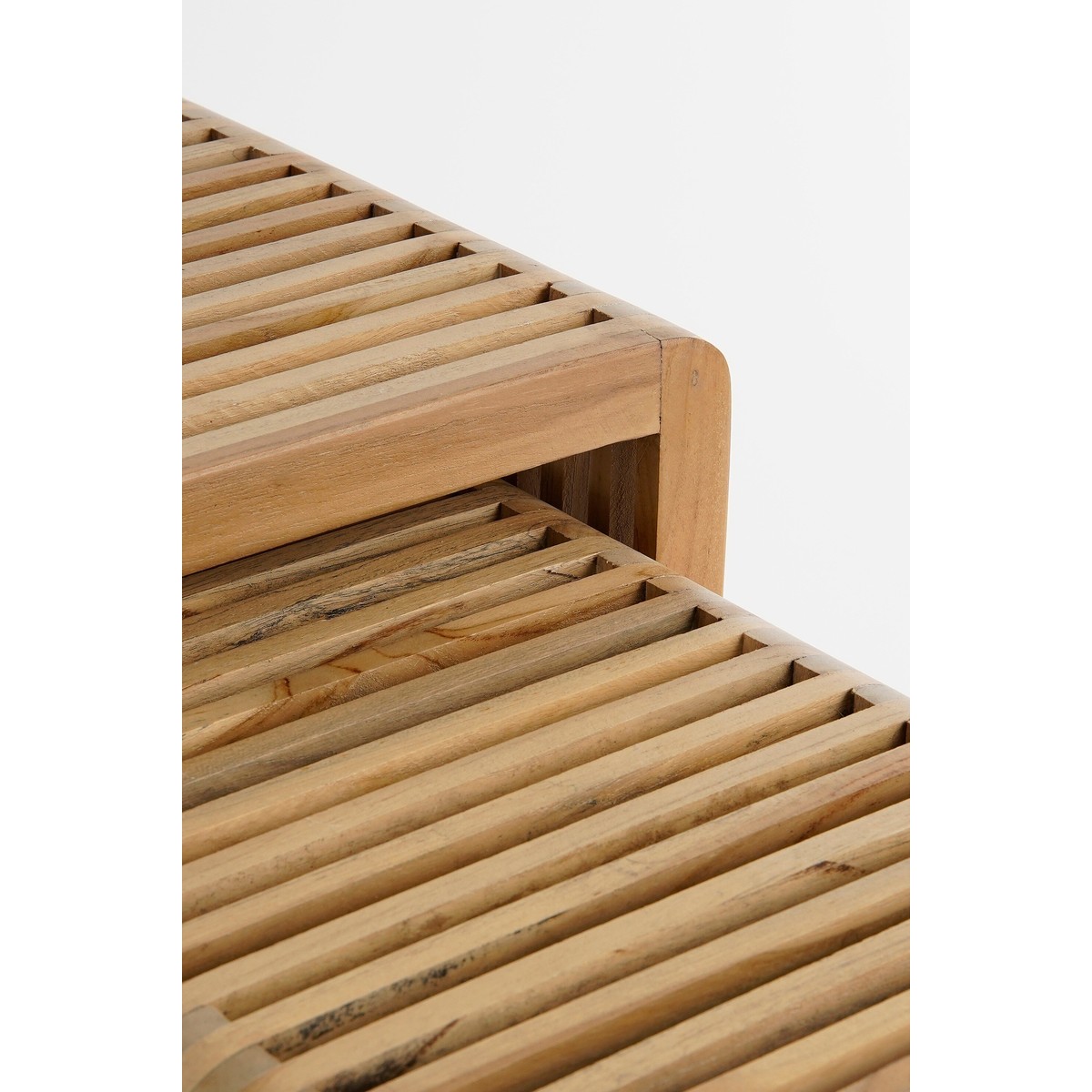 Lot de 2 tables d'appoint YONKER brun, MICA DECORATIONS