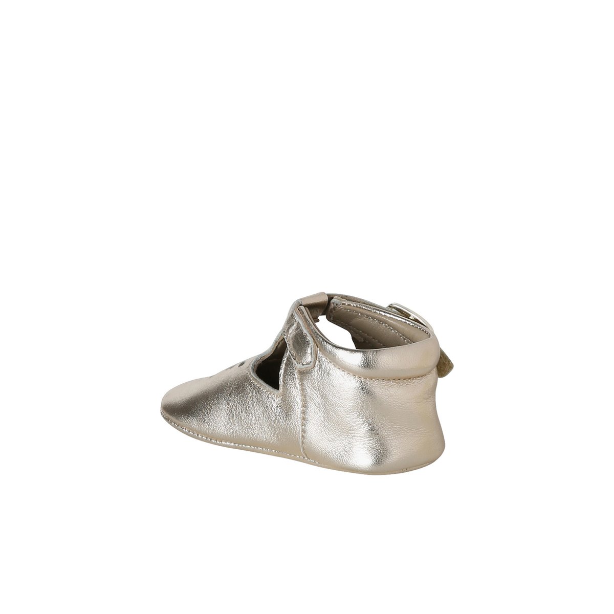 Chaussons cuir or, VERTBAUDET