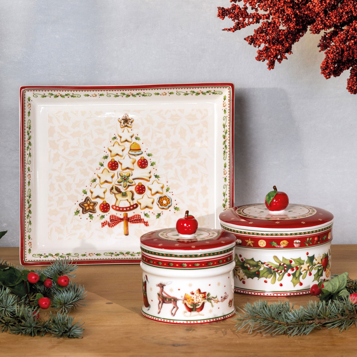 Boîte À Biscuits WINTER BAKERY DELIGHT rouge, VILLEROY & BOCH