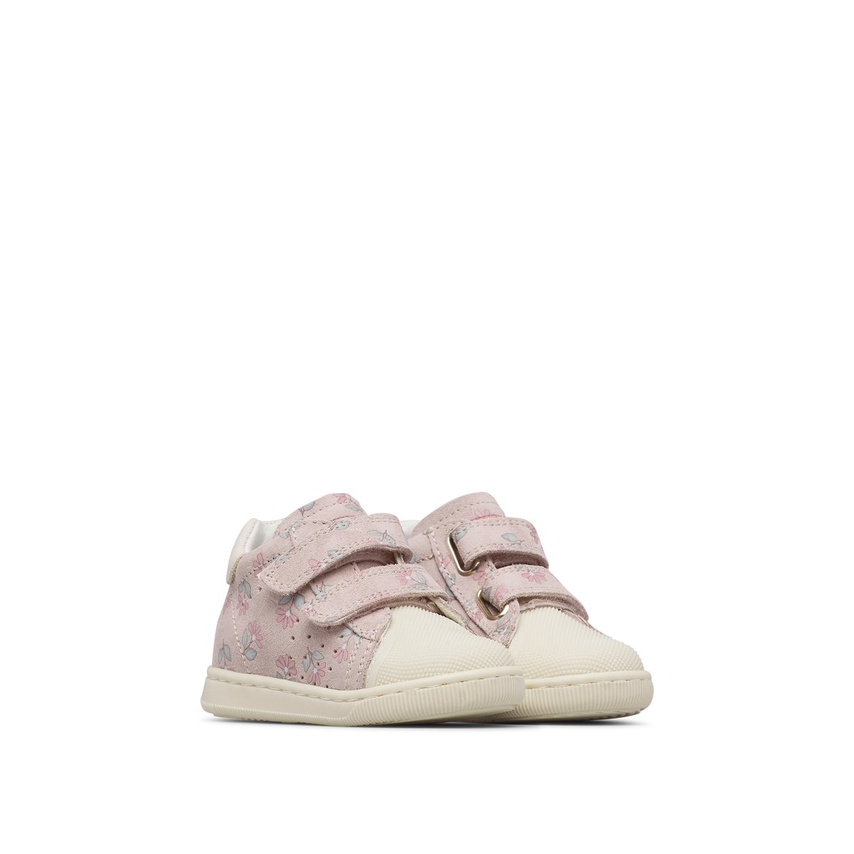 Baskets en cuir et en daim MOON VL rose poudré-, FALCOTTO