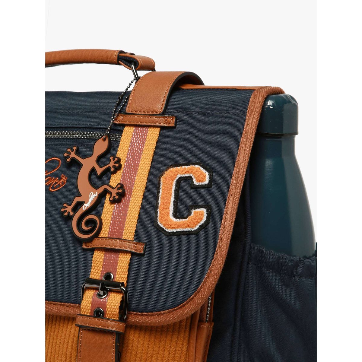 Cartable enfant 2 compartiments mustard badges, CAMELEON