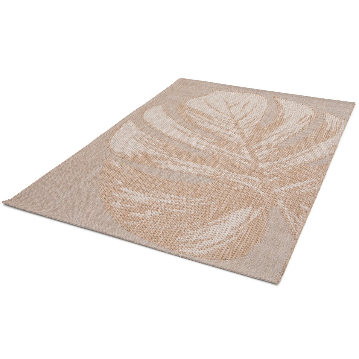Tapis bouclé en relief intérieur extérieur BALI brun naturel, AFK LIVING