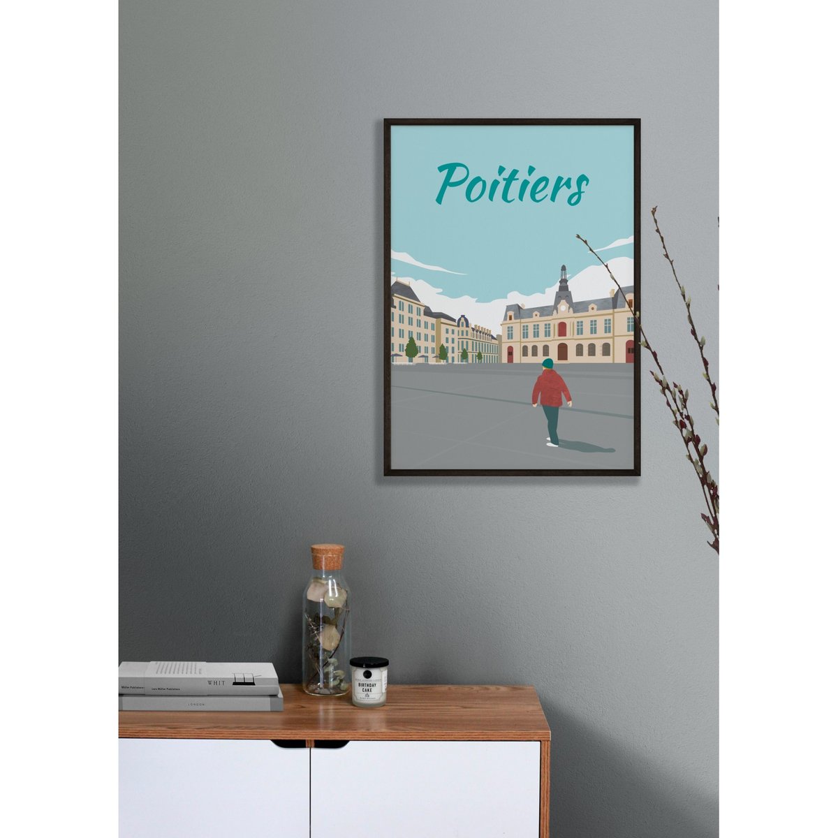 Affiche ville Poitiers blanc, L'AFFICHERIE