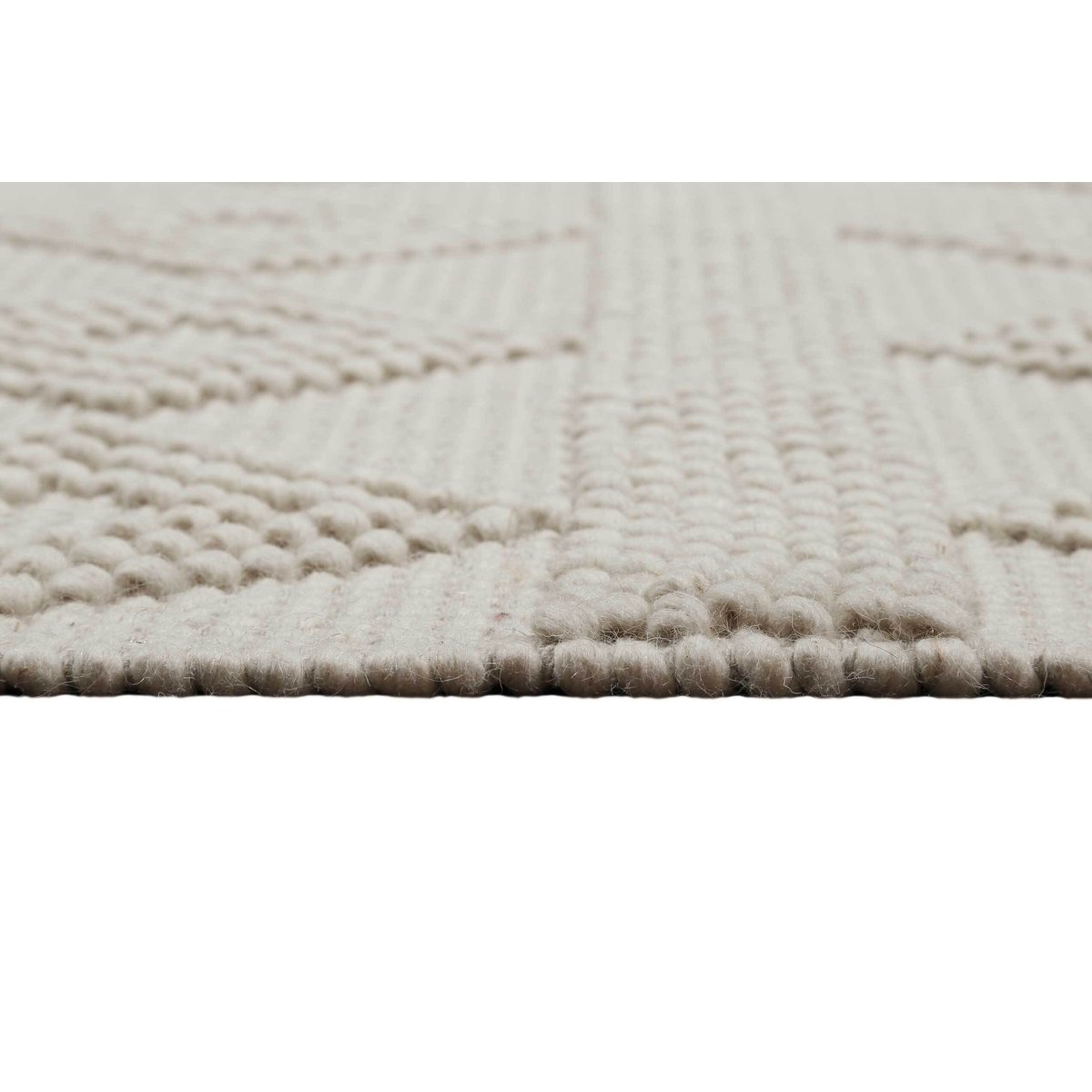 Tapis tissé main en laine et coton ,  Emmy blanc, ESPRIT