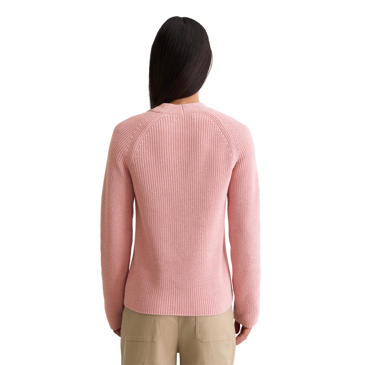 Pullover DfC regular en pur coton organique rose, MARC O'POLO