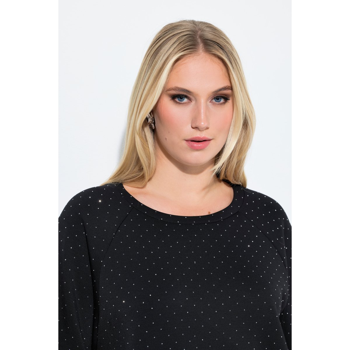 Sweat-shirt en modal mélangé noir, ULLA POPKEN