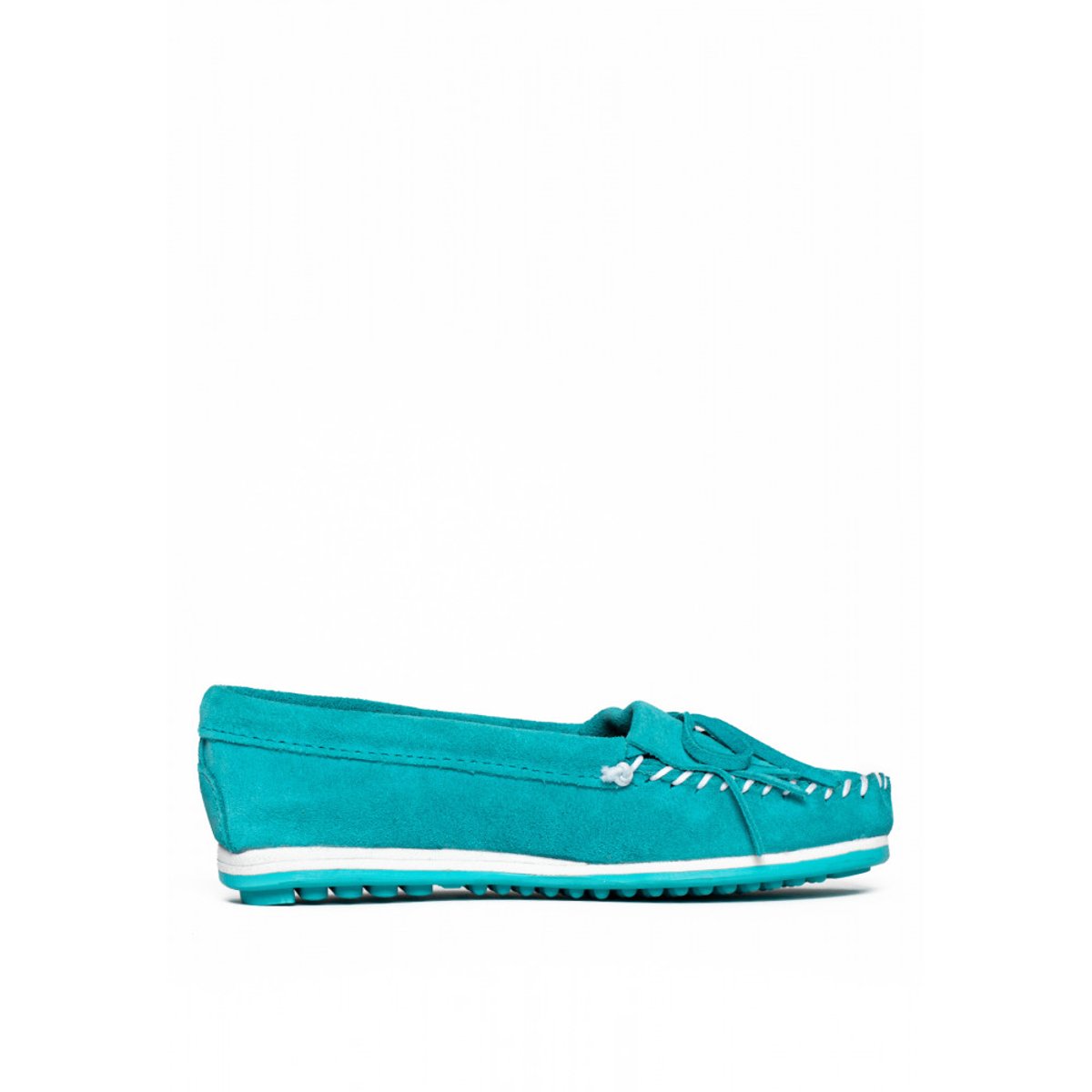 Mocassins en daim KILTY PLUS turquoise, MINNETONKA