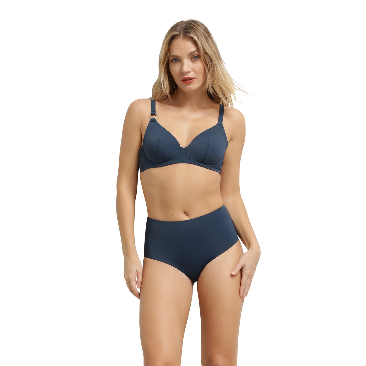 Haut de maillot de bain foulard avec armatures Silhouette bleu foncé, DIM