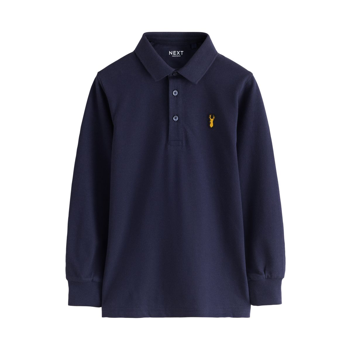 Polo à manches longues, lot de 3 cerf bleu/marine/blanc, NEXT