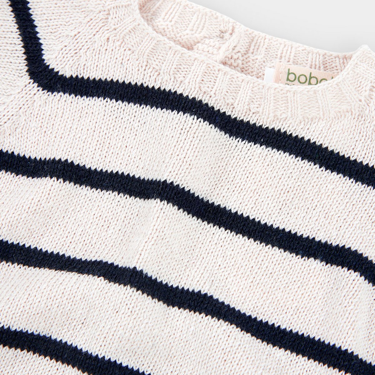 Pull à rayures pour bébé blanc, BOBOLI