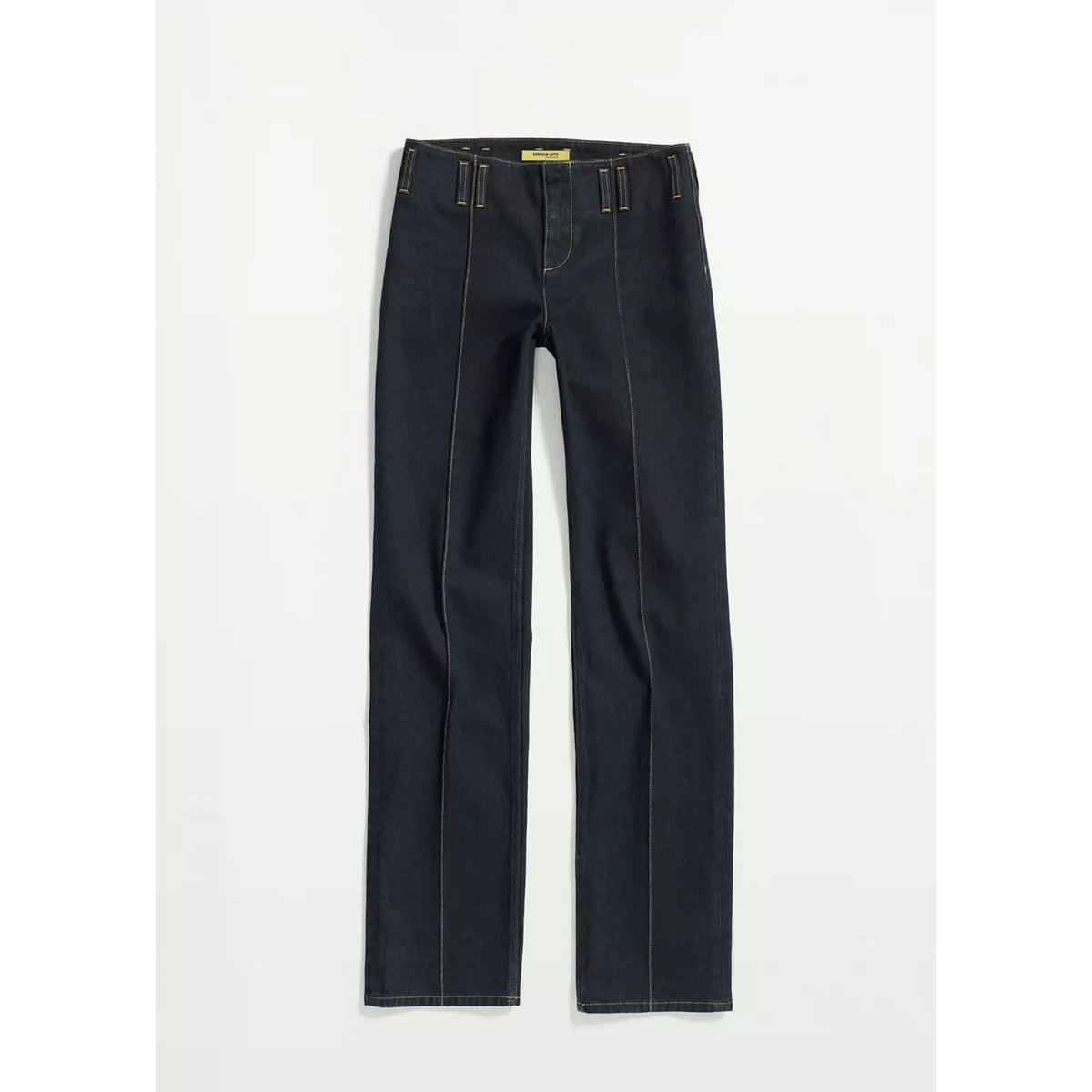 Jean taille basse avec surpiqûres contrastantes bleu, MANGO