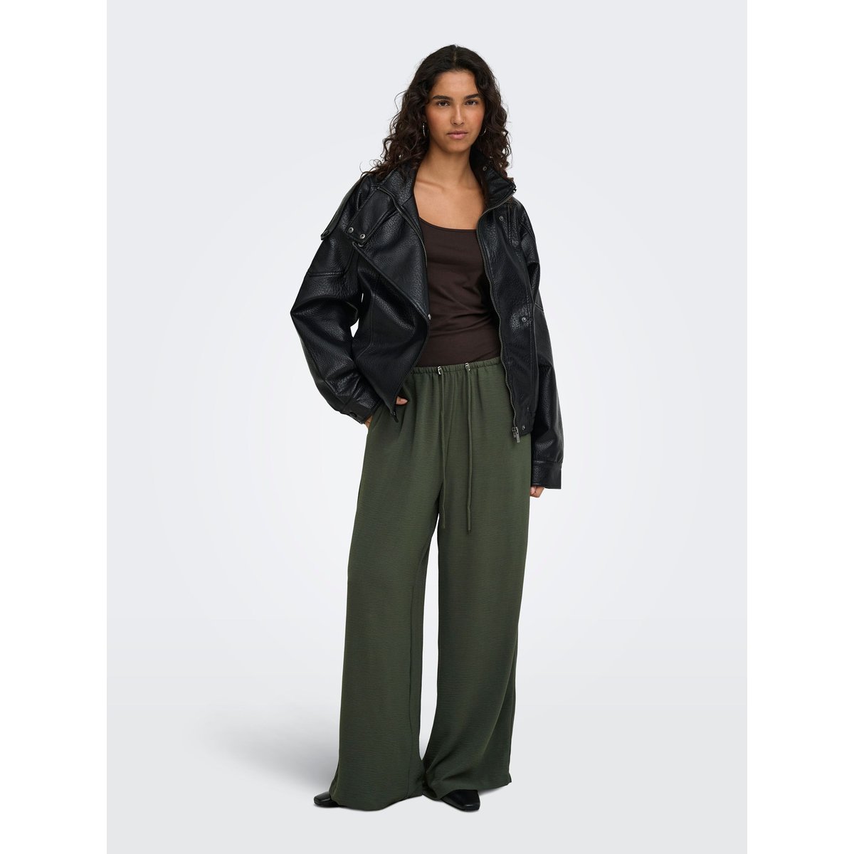 Pantalon À Jambe Large verte - kambaba 1, JDY