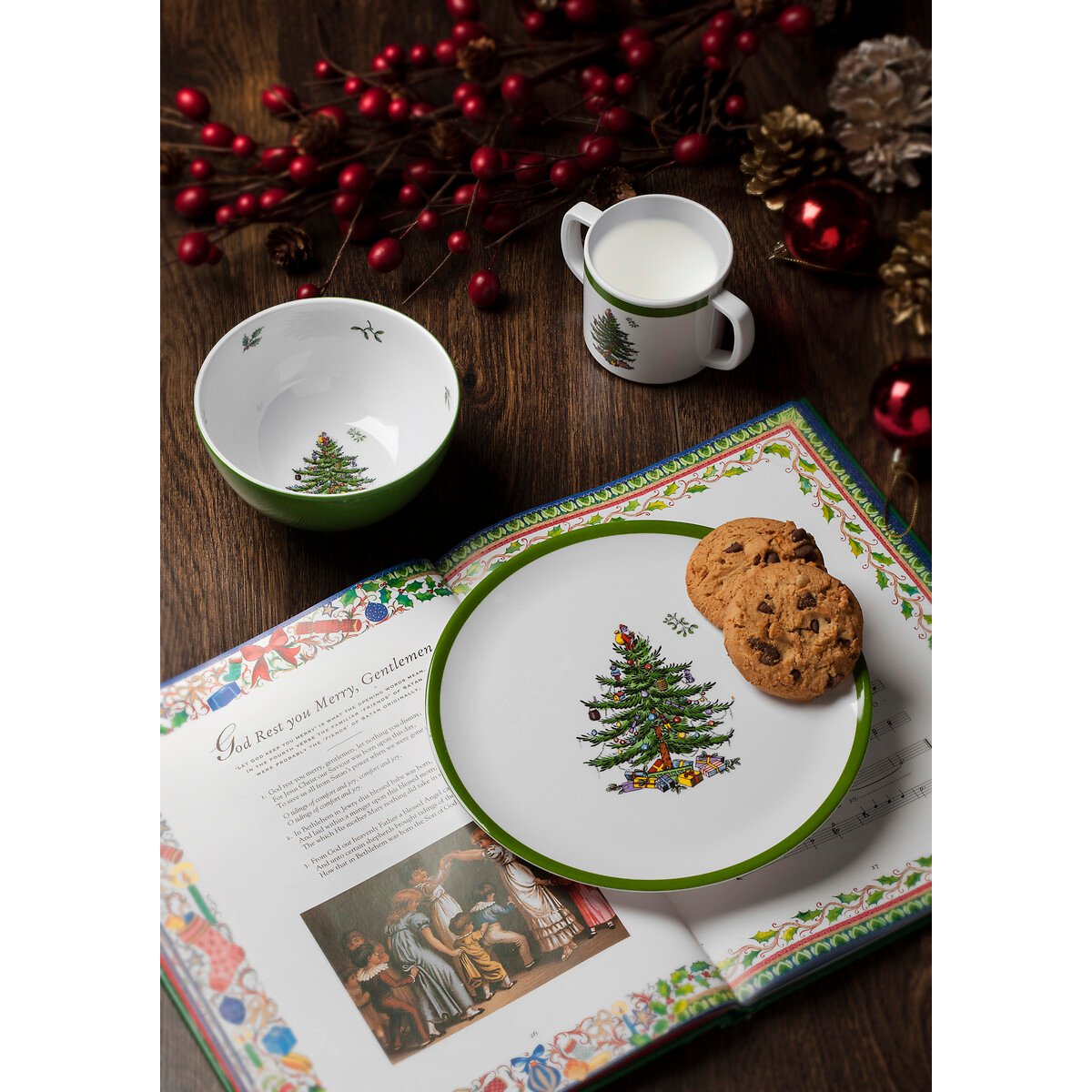 3-Piece Christmas Tree Children's Dinner Set multi-coloured, SPODE