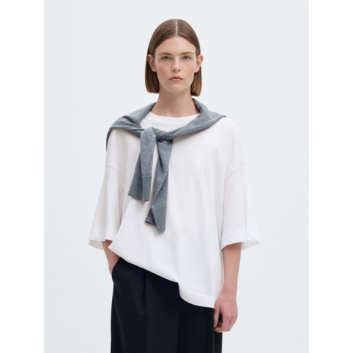 T-Shirt Oversize bright white, SELECTED