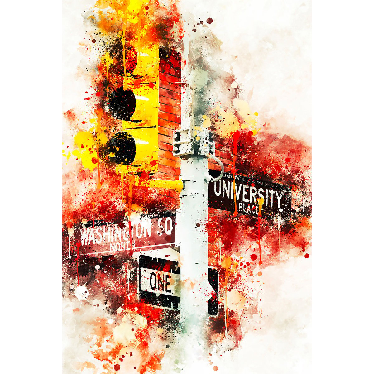 Tableau traffic lights university place tableau alu dibond, HEXOA