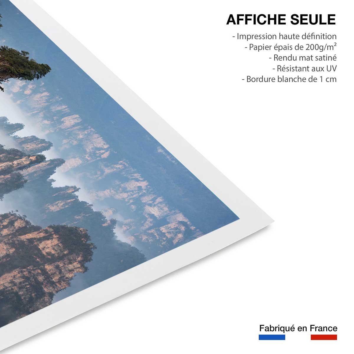 Affiche Roches en Asie affiche seule, HEXOA