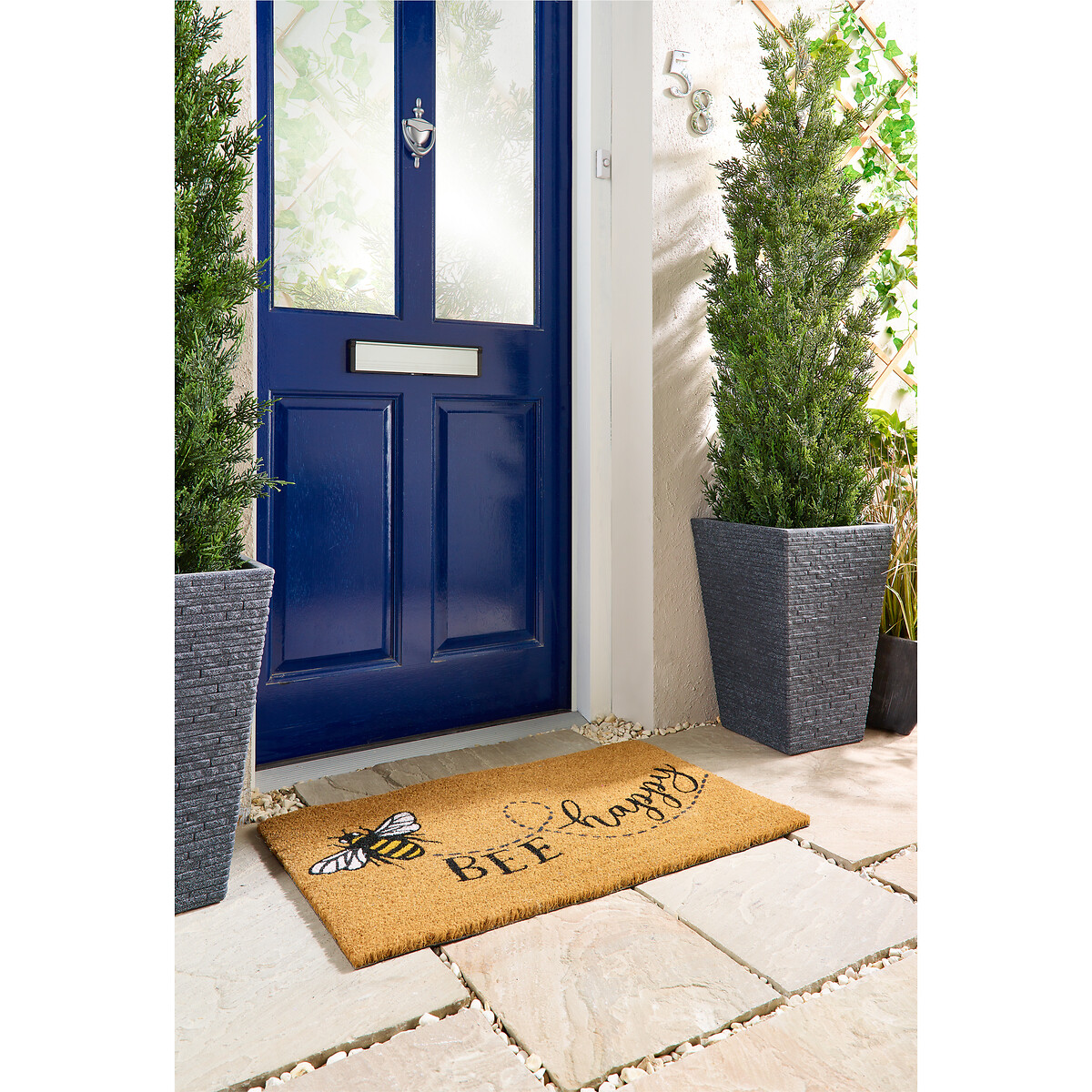 Bee Happy Doormat natural, MY MAT