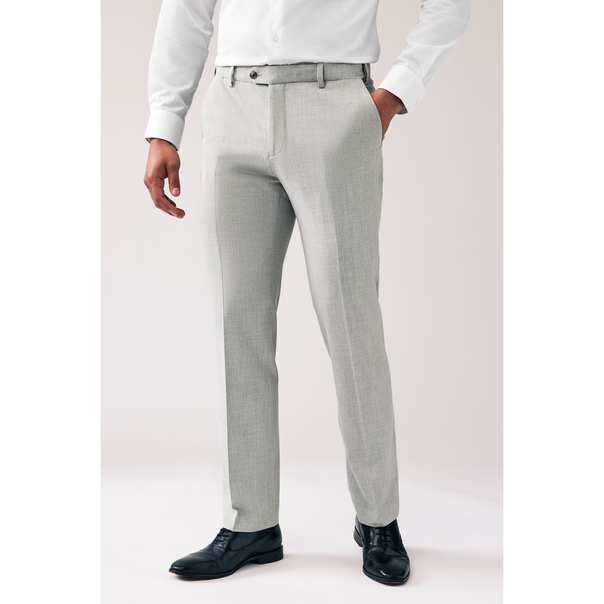 Pantalon de costume extensible gris clair, NEXT