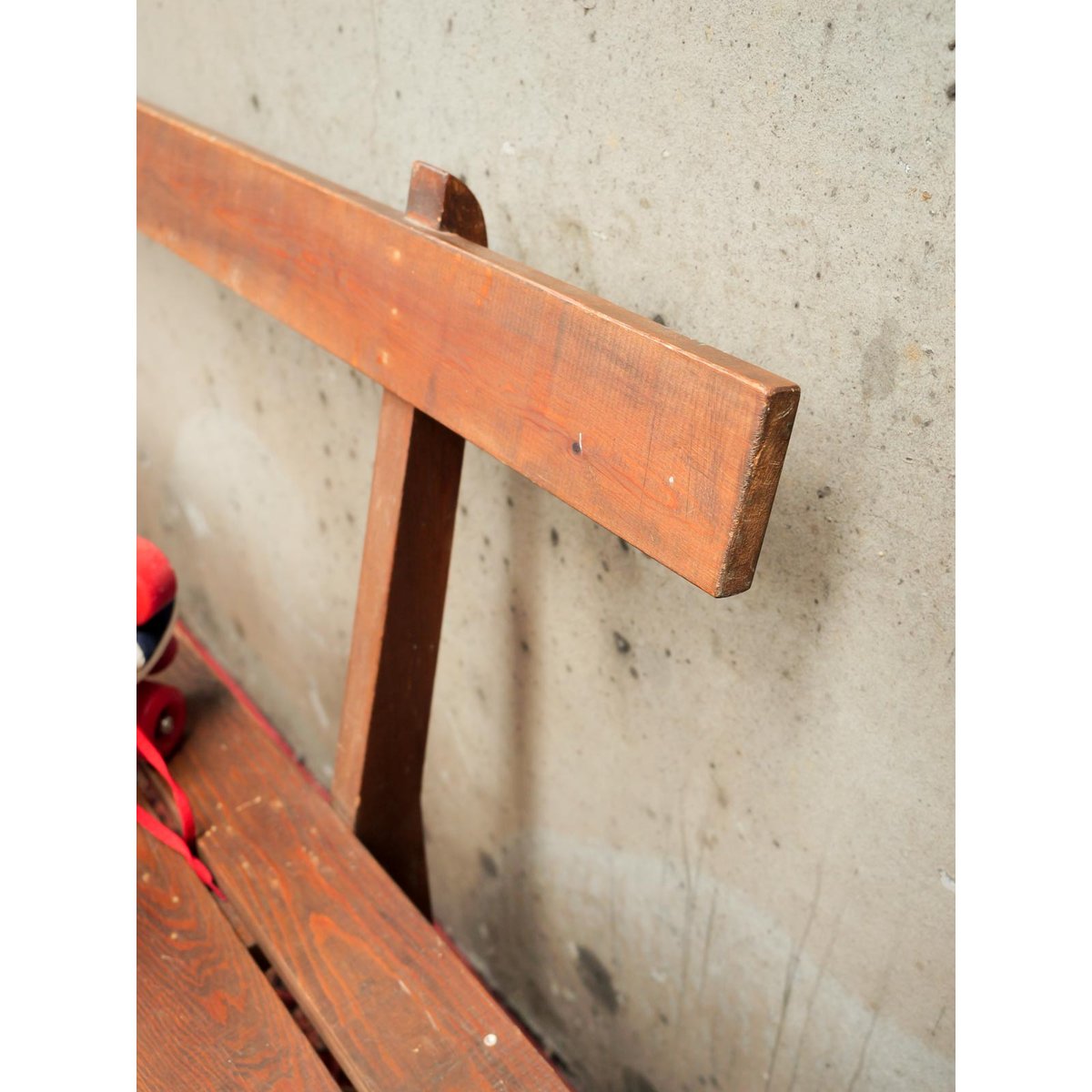 Banc en bois Antoine N°439 - Bon état bois foncé, DEBONGOUT