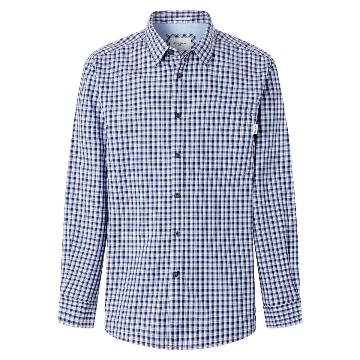 Chemise Coupe Casual À Carreaux En Popeline bleu dulwich, PEPE JEANS