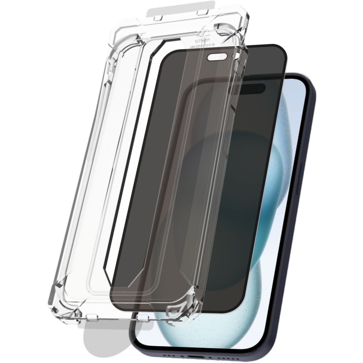 Protège écran iPhone 16 Plus confidentialité couleur unique, ADEQWAT