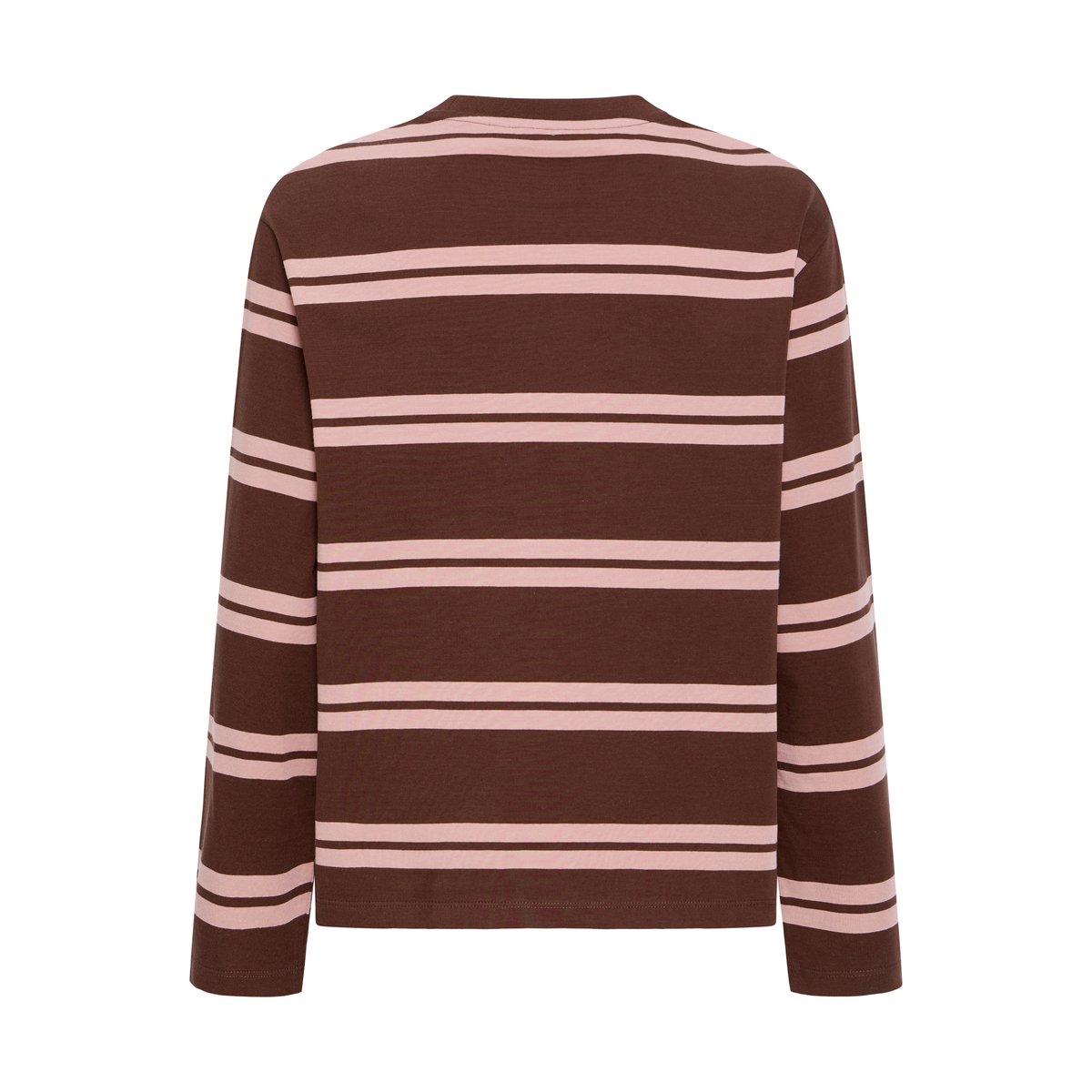 Á manches longues marron fudge stripe, B.YOUNG