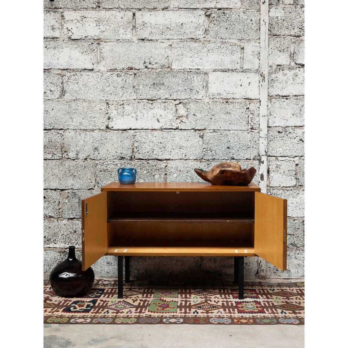 Enfilade scandinave Margaret N°496 - Bon état bois foncé, DEBONGOUT