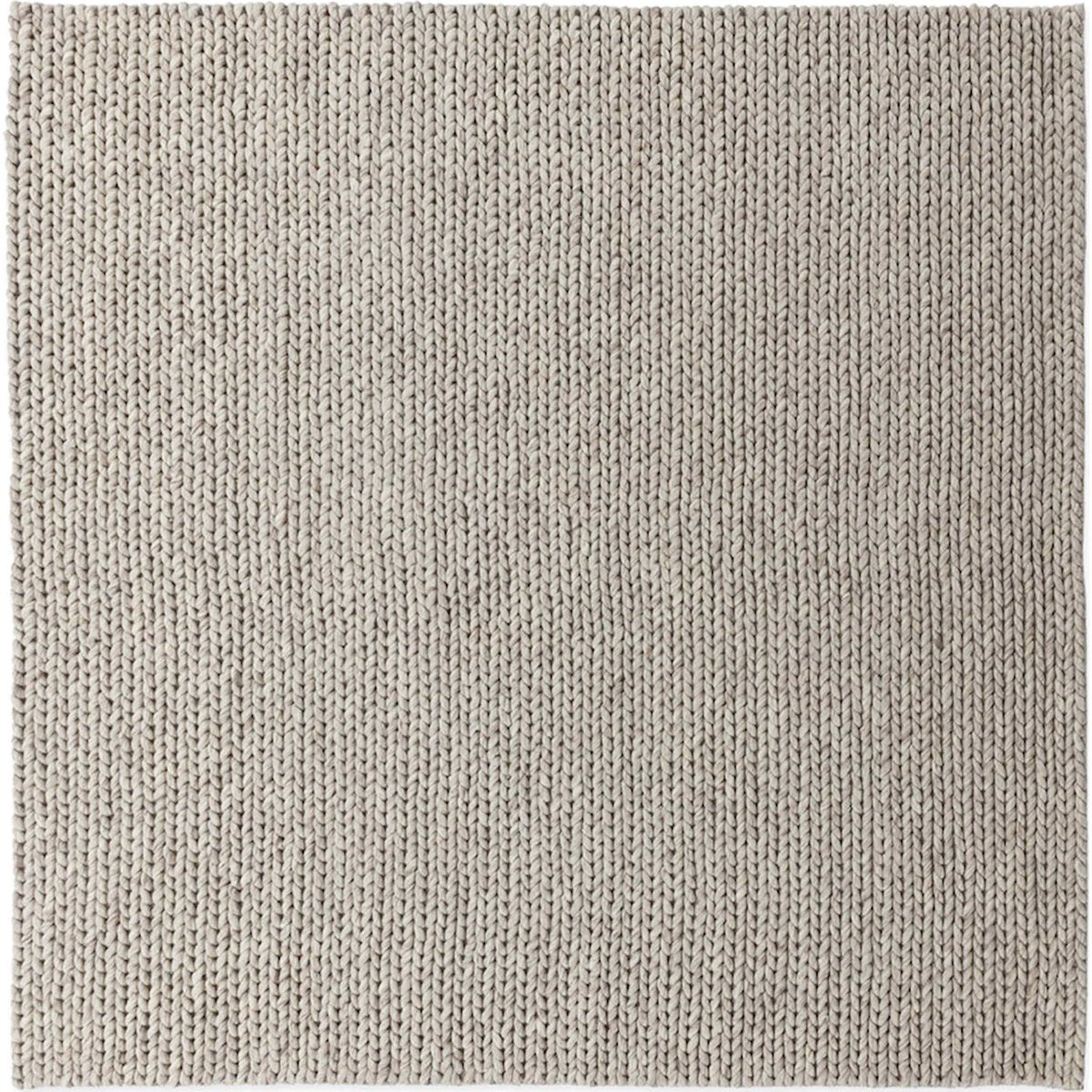 Tapis en laine tricotée main gris, RECOLLECTION