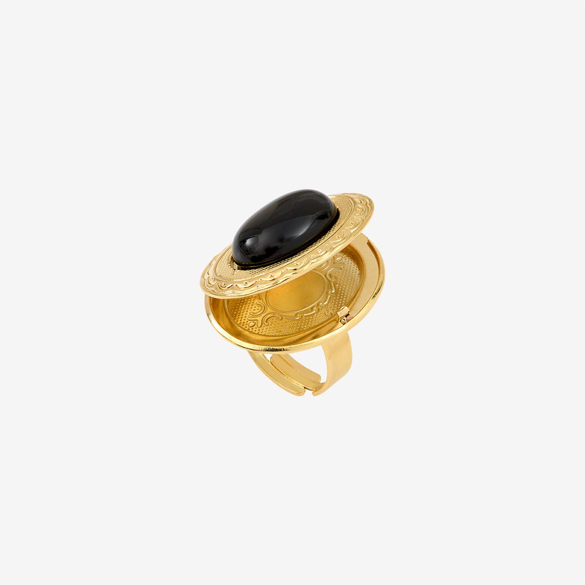 Bague ovale eden onyx noir, CAROLINE NAJMAN