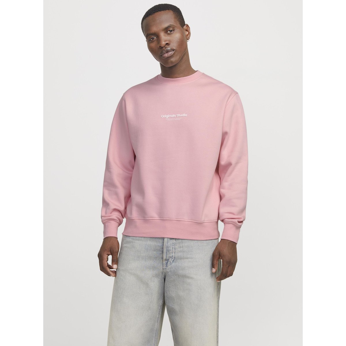 Sweat ample col rond tickled pink, JACK & JONES