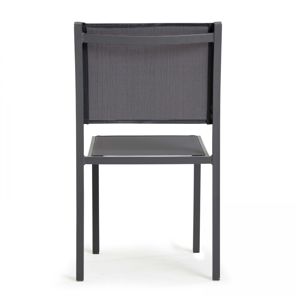 Chaise de jardin en aluminium et textilène, NICE gris, OVIALA