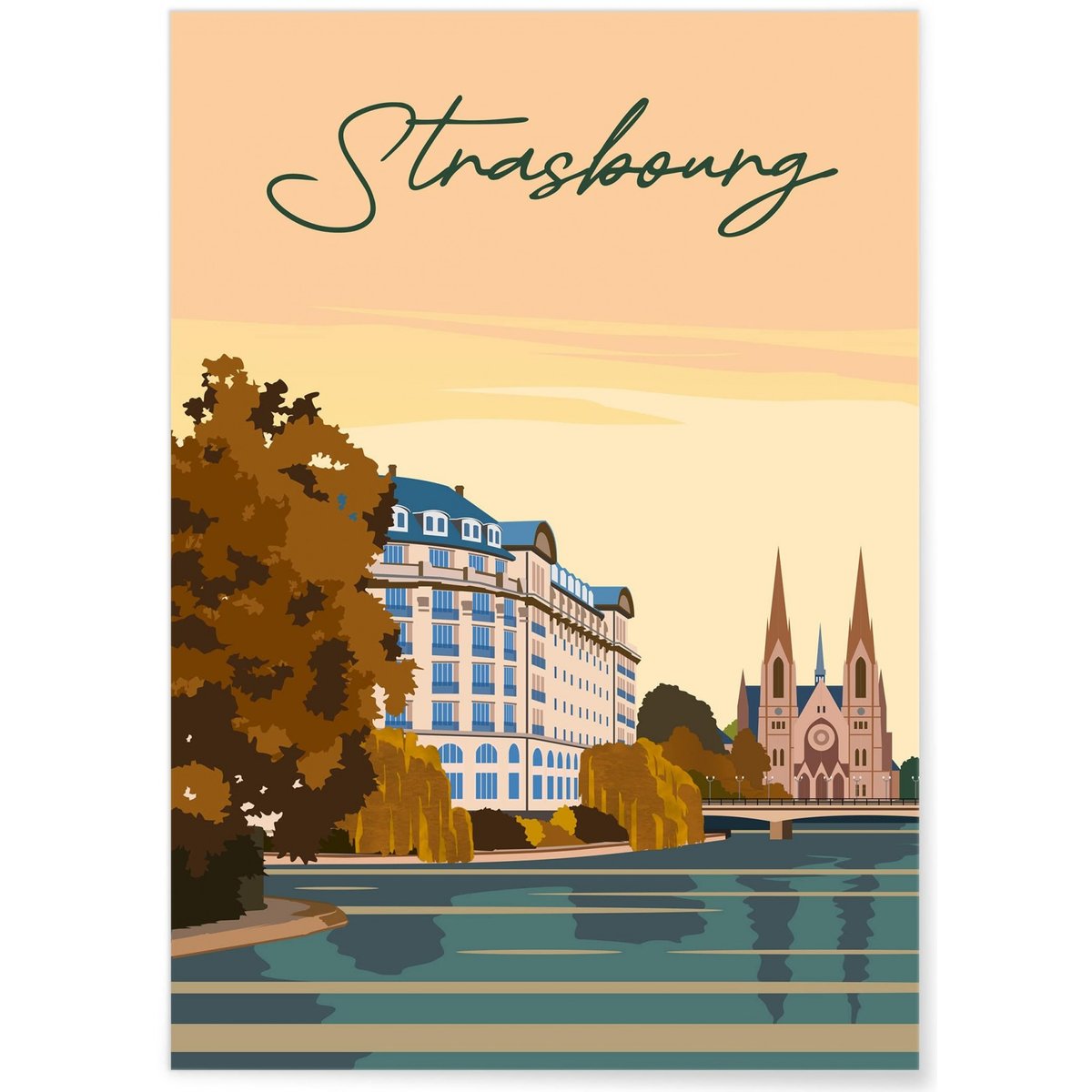 Affiche ville Strasbourg 2 blanc, L'AFFICHERIE
