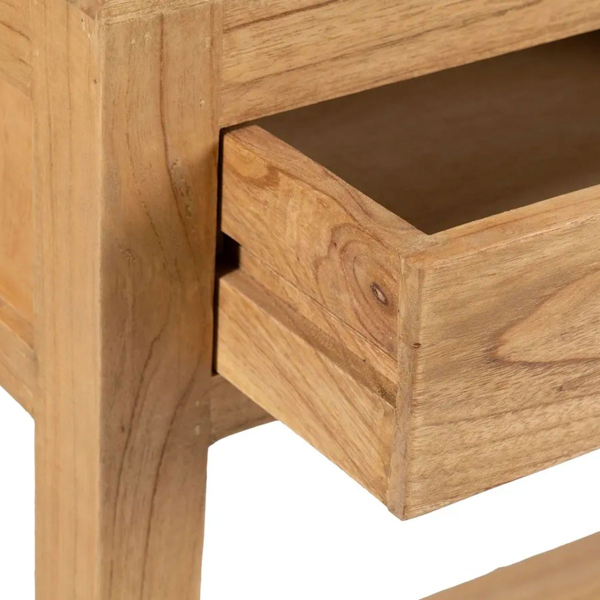 Bureau en bois massif de mindi 3 tiroirs 130x55x77cm bois, WADIGA