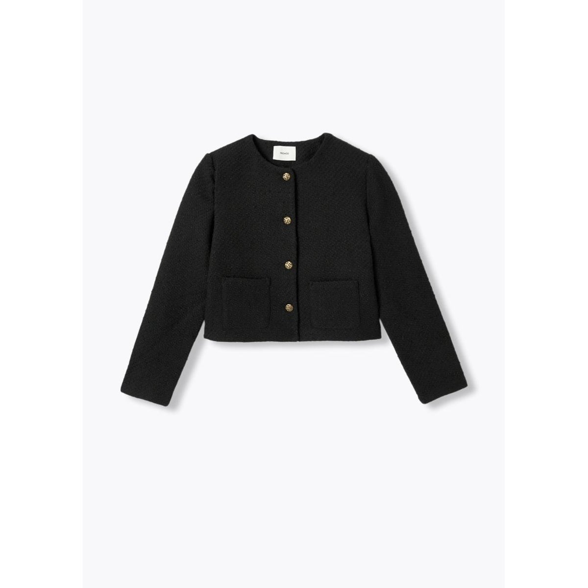 Veste boîte tweedée noir, PROMOD