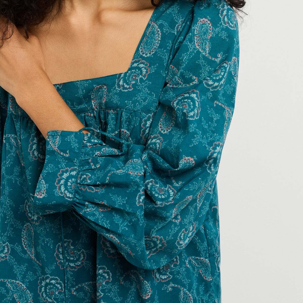 Robe Courte À Imprimé Paisley vert canard, PEPE JEANS