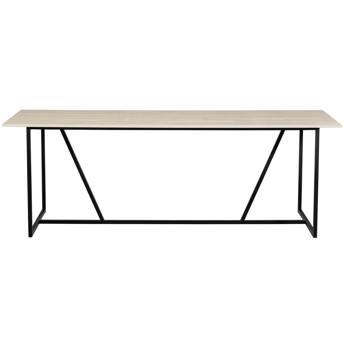 Table à manger en frêne 6 personnes SILAS beige, WOOOD