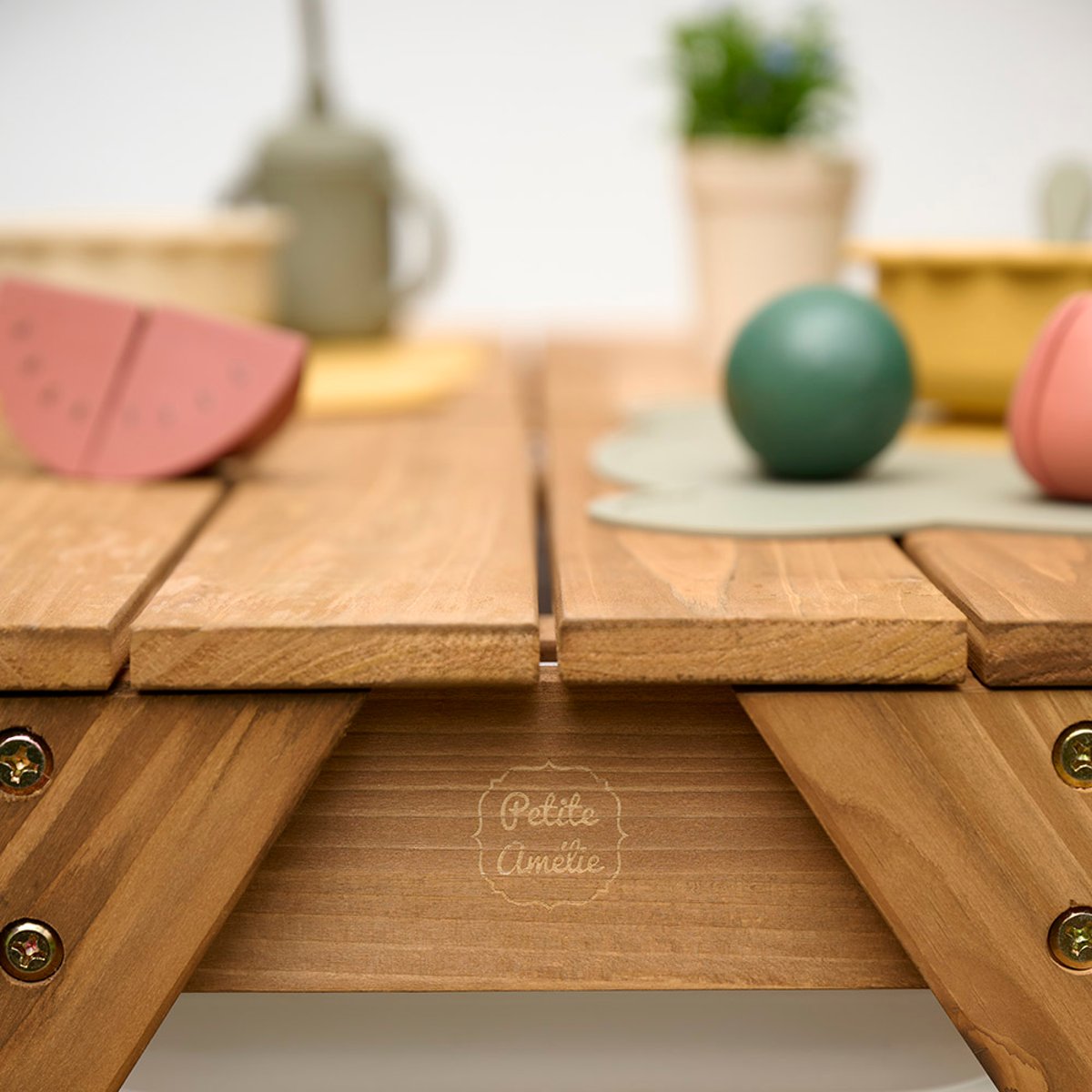 Table de pique nique PROVENCE marron, PETITE AMELIE