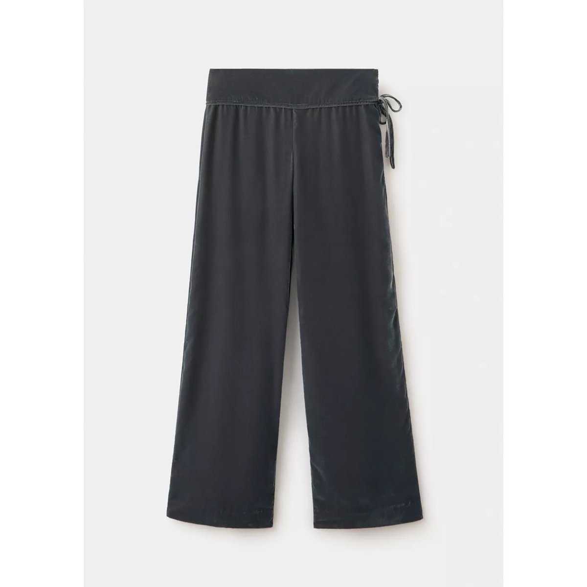Pantalon droit en velours argent foncé, MANGO TEEN