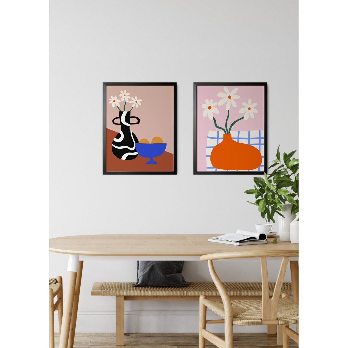 Affiche Vase de fleurs blanc, L'AFFICHERIE