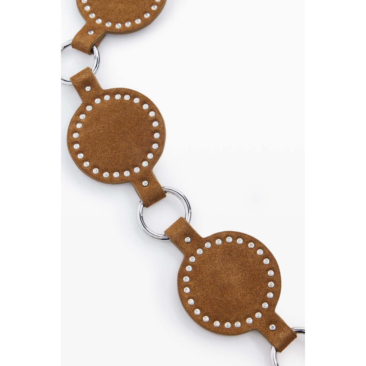 Ceinture en cuir articulée marron, DESIGUAL