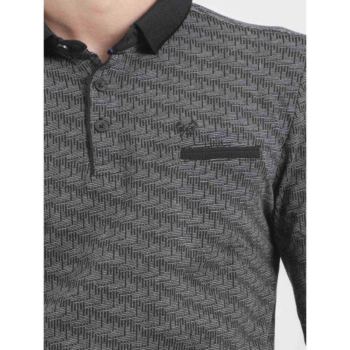 Polo Manches Longues Pur Coton Purly noir, RITCHIE