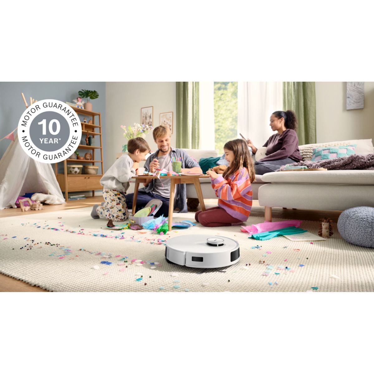 Robot Aspirateur Laveur Spotless Advanced Blanc couleur unique, BOSCH
