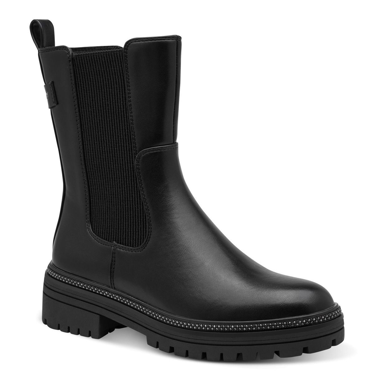 Bottine Chelsea talon bloc noir, MARCO TOZZI