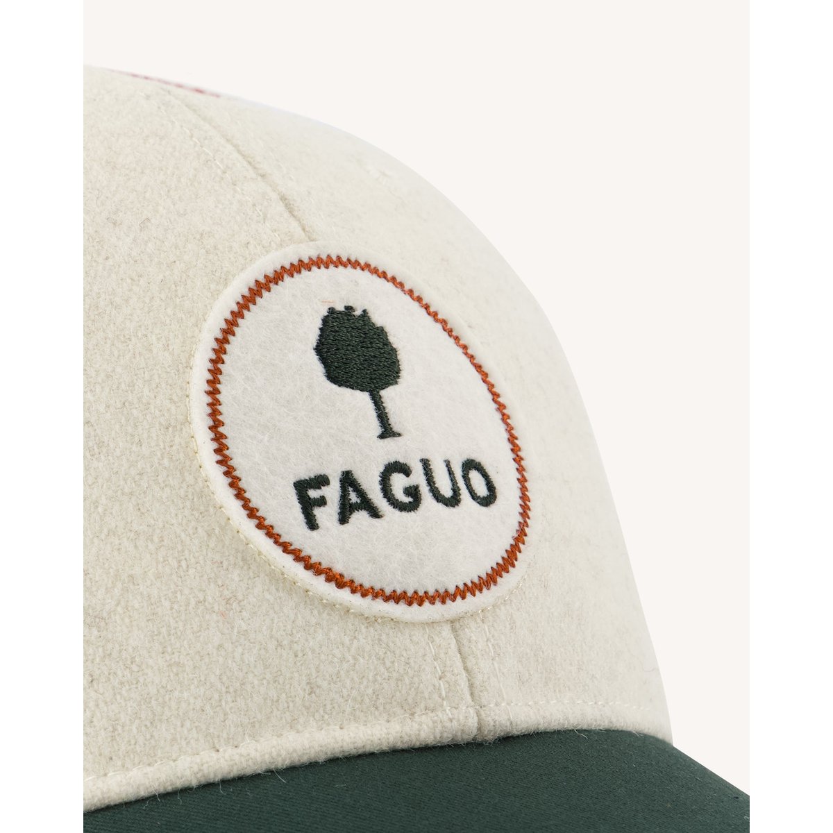 Casquette en flanelle vert foncé, FAGUO