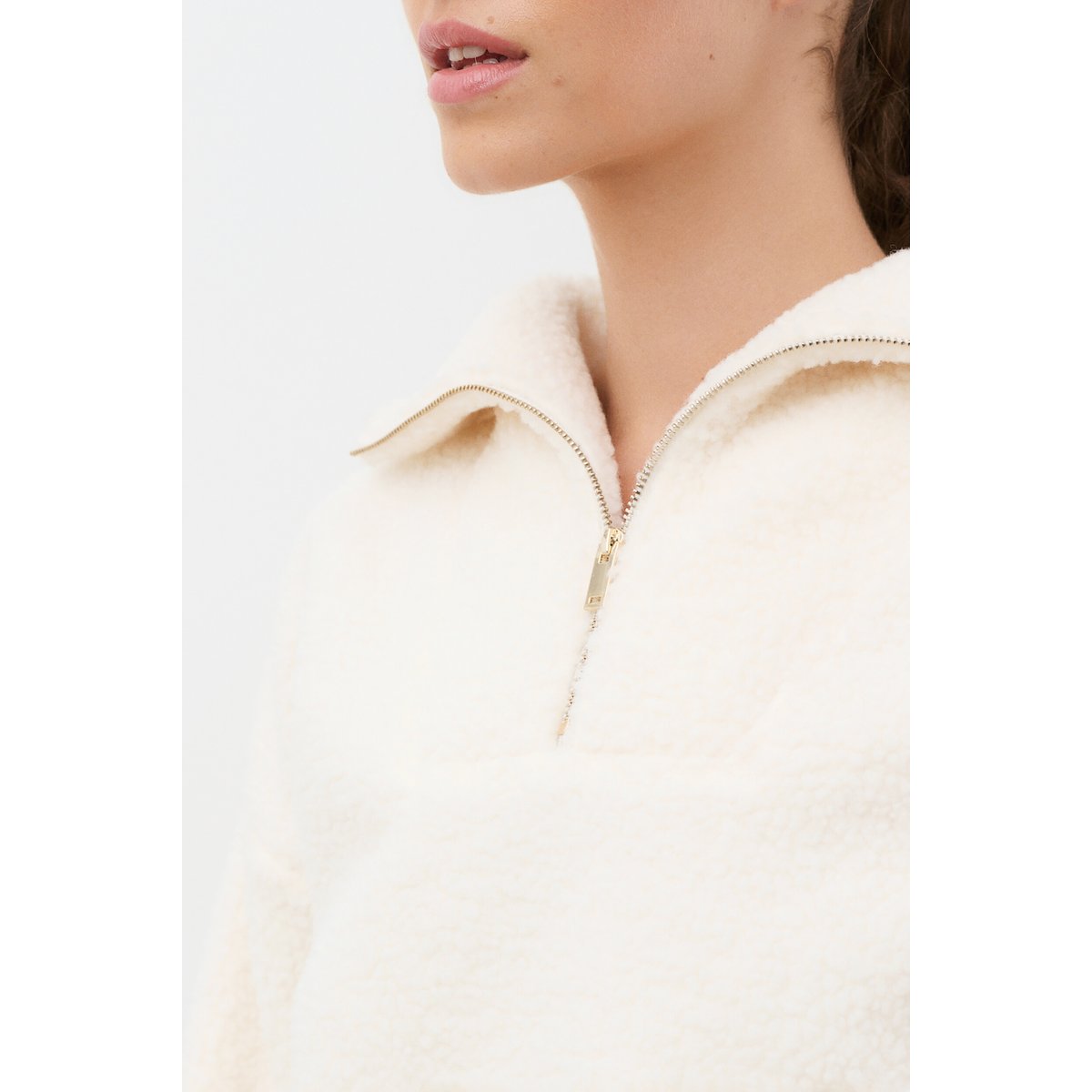 Sweat droit col camionneur TLEANDRO ecru, CAROLL