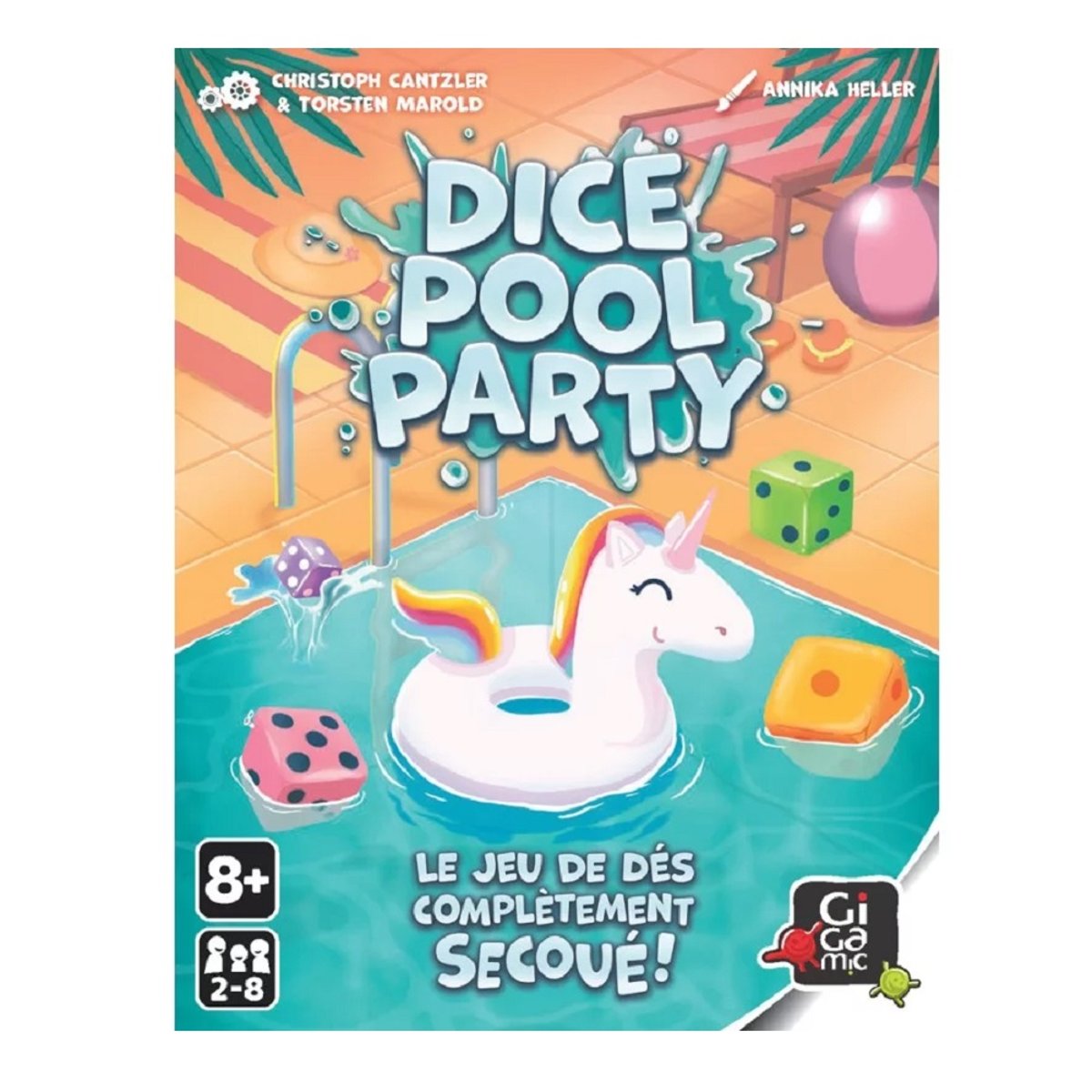 Dice Pool Party Jeux de Société Famille & Junior bleu, GIGAMIC