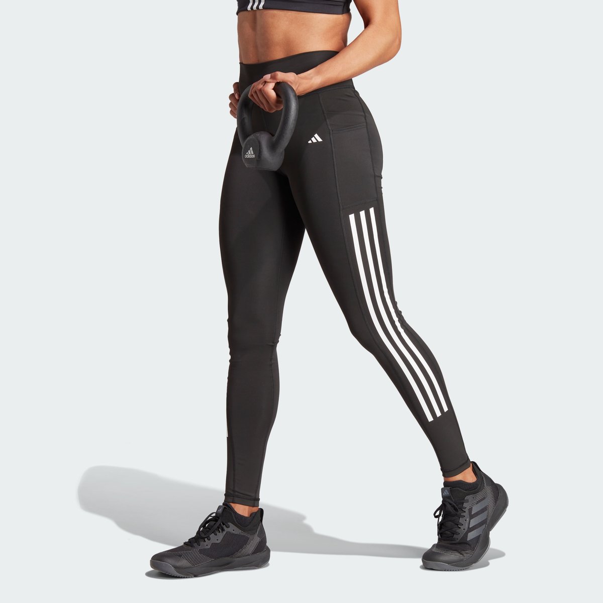 Legging long 3 bandes Optime black, adidas Performance